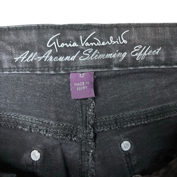 Gloria Vanderbilt Straight Leg Gray Jeans Size 12 - Picture 2 of 9